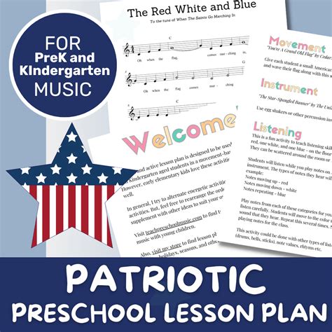 Music Lesson Plan | Patriotic America USA | Movement and Musical Activities | Made By Teachers