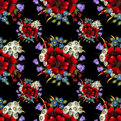 Floral Wallpaper Pattern Background Free Stock Photo - Public Domain Pictures