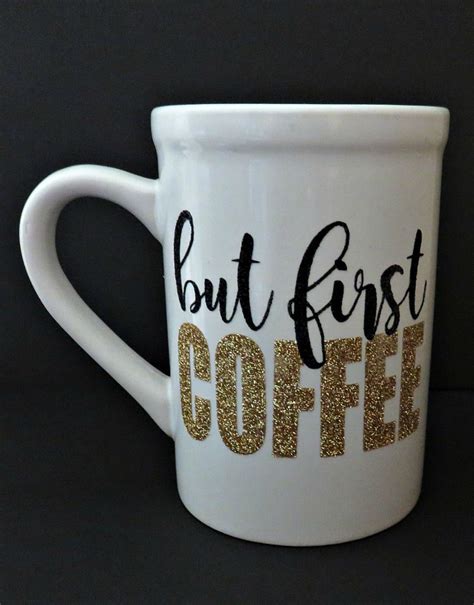 Glitter Heat Transfer Vinyl for Dishwasher Safe Mugs | Diy coffee, Diy mugs, Mugs