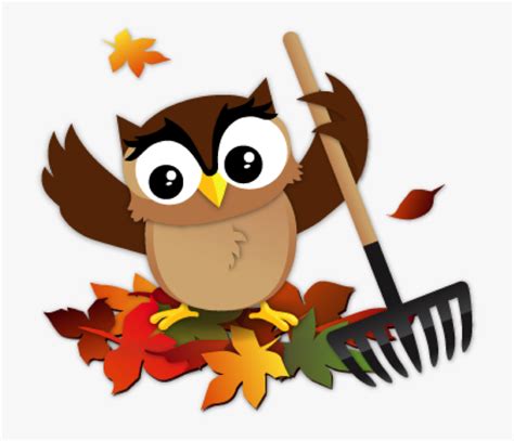 Transparent Fall Owl Clipart - Fall Clean Up Clipart, HD Png Download - kindpng