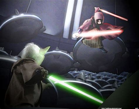 Yoda vs Sidious by wellbruno on DeviantArt