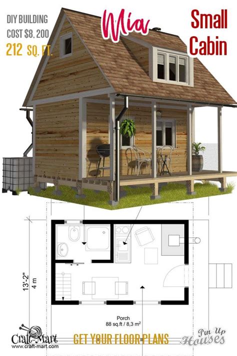 Mia Small House Plans with a Loft Bedroom Mia tiny home is an example ...