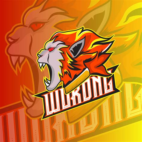 wukong monkey king mascot sport esport logo design. | Team mascots ...