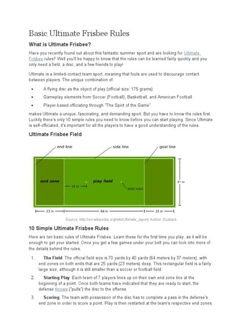 Basic Ultimate Frisbee Rules | Team Sports | Sports