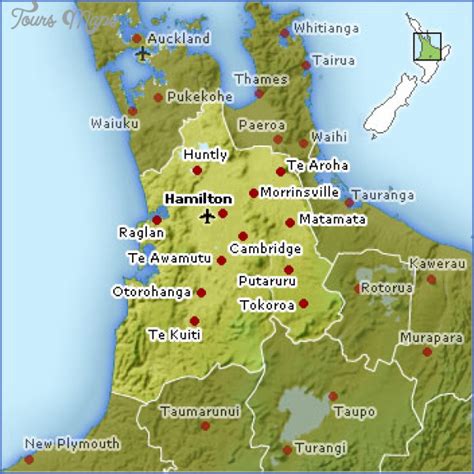 Waitomo New Zealand Map - ToursMaps.com