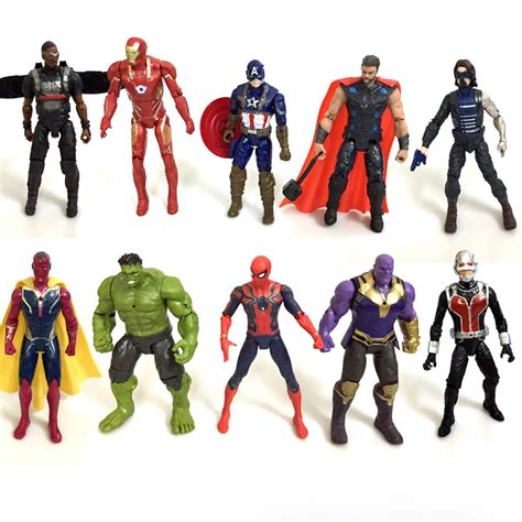 10PCS/Set Avengers 3 Infinity War Marvel Heroes Action Figures Thamos ...