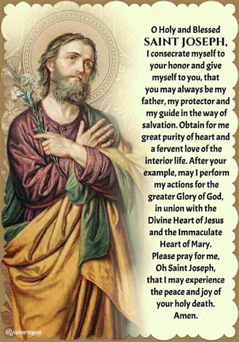 Printable Prayer To St Joseph