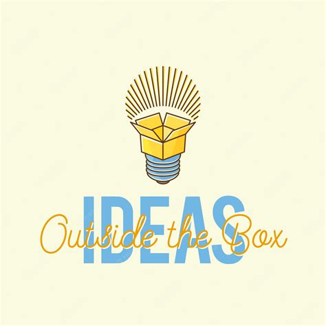 Premium Vector | Ideas outside the box abstract concept logo template.