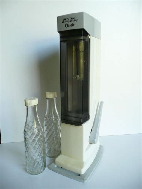 Vintage Retro SodaStream Classic drinks maker with gas cylinder and refillable glass bottles ...