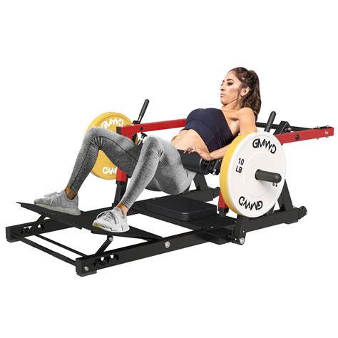 Buy GMWD Hip Thrust Machine, 800LBS Plate-Loaded Glute Bridge Machine ...