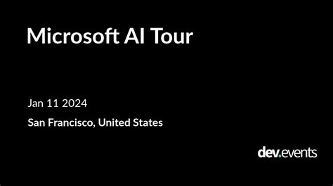 Microsoft AI Tour