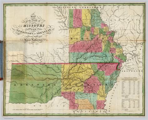 Missouri And Territory Of Arkansas - David Rumsey Historical Map Collection