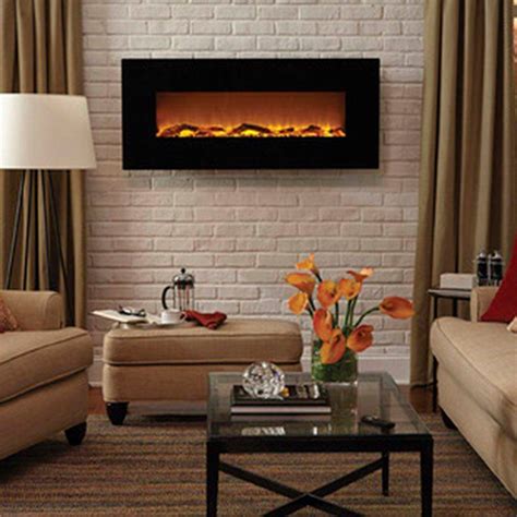 Best selling 50-inch wall mount electric fireplace, natural looking flames, smokeless ...