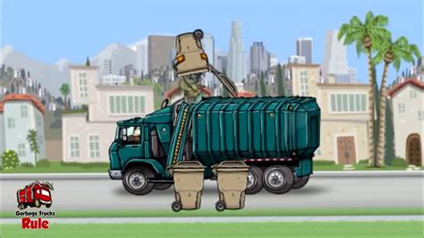 Garbage Truck Videos For Children l Garbage Truck Pick Up Los Angeles ...