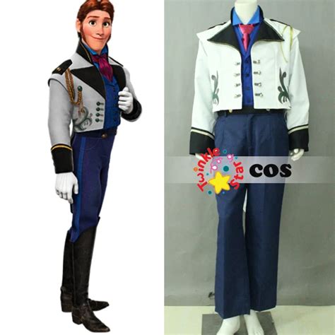 Adult halloween costumes for men Prince jacket Disnye elsa anna Prince Hans cosplay costume Suit ...