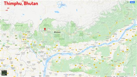 Thimphu Map - Bhutan