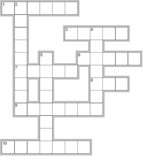 Printable Blank Crossword Puzzle Template - Printable Crossword Puzzles