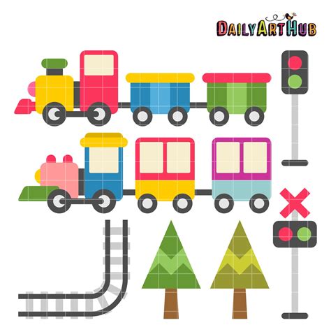 Choo Choo Train Clip Art Set – Daily Art Hub // Graphics, Alphabets & SVG