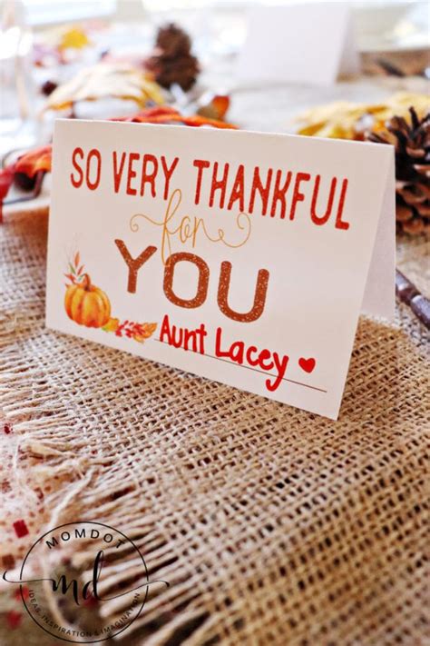 Thanksgiving Place Cards: Free Printable - Momdot.com MomDot