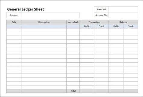 12+ Excel General Ledger Templates - Excel Templates