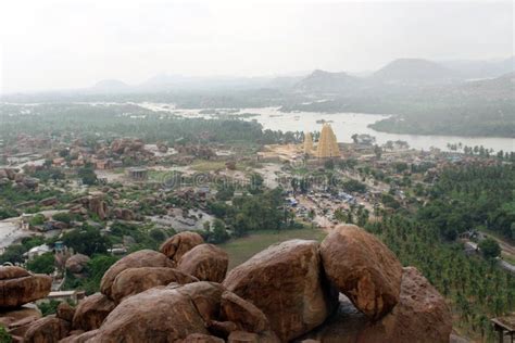 The Magnificent, Beautiful, Stunning View of Hampi Ruins and Vi Stock ...