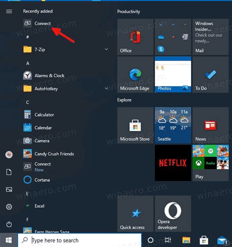 Add Miracast Wireless Display to Windows 10 and Install Connect App