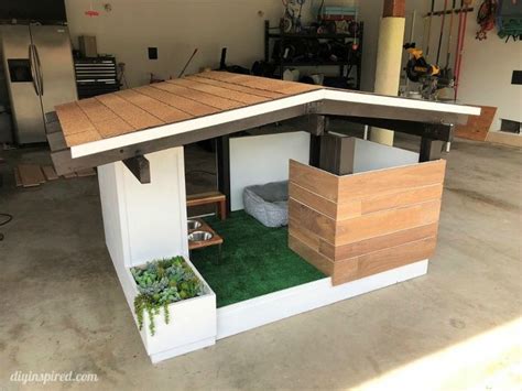 Mid Century Modern DIY Dog House Build | Outdoor dog house, Dog house ...