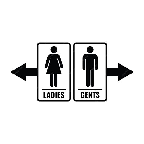 Premium Vector | Ladies and Gents Toilet Sign