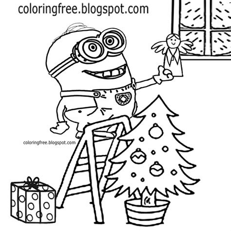 Free Coloring Pages Printable Pictures To Color Kids Drawing ideas: Cool Merry Christmas Minions ...