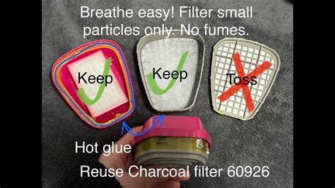 How to take apart and reuse 3M 60926 filter - YouTube