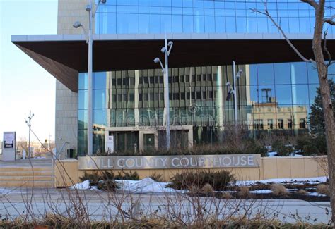 Entrance, New Will County Courthouse, Joliet, IL, USA Editorial Image ...