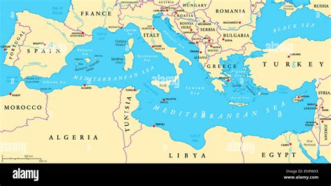 Map Of Mediterranean Sea - Map Of The World