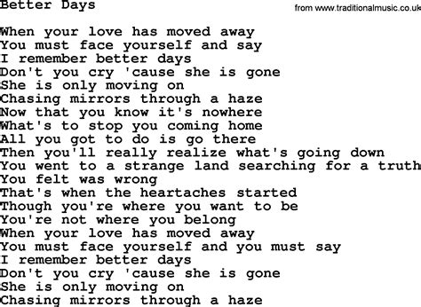 Better Days, by The Byrds - lyrics with pdf