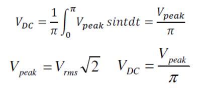 what is the dc component in the output of diode half wave rectifier circuit will it be the ...