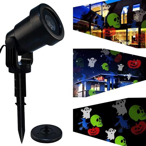 Buy Halloween Projector Light with Skulls Pumpkin Ghost Pattern, Holiday Christmas Projector ...