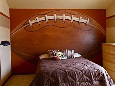 Love the football wall for a boy's room. | Boy room, Football bedroom ...