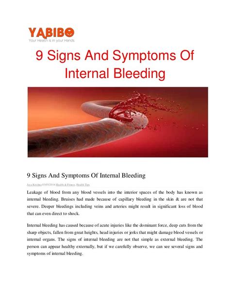 9 signs and symptoms of internal bleedingpdf