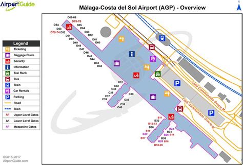 Málaga - Málaga-Costa del Sol (AGP) Airport Terminal Map - Overview ...