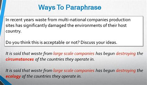 Paraphrasing Exercises Multiple Choice Pdf