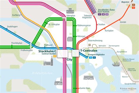 Stockholm Rail Map - City transportation maps that guide you