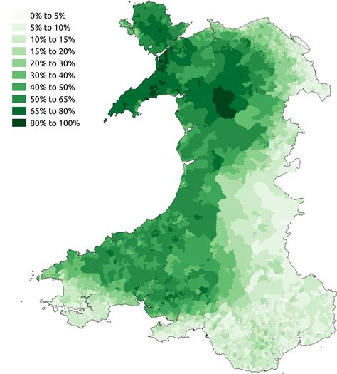 Map of People in Wales who speak Welsh [4510x5000] : MapPorn