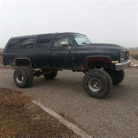 Lifted Late-80's GMC Suburban | Jacked up trucks, Chevy suburban, Ford ...