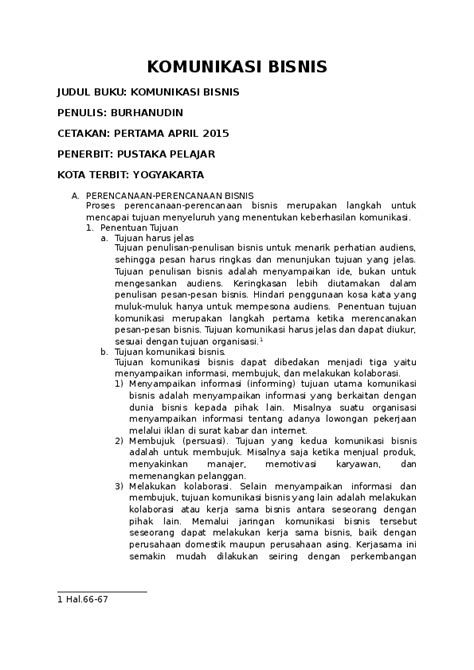 (DOC) KOMUNIKASI BISNIS | Indah Sulistiawati - Academia.edu