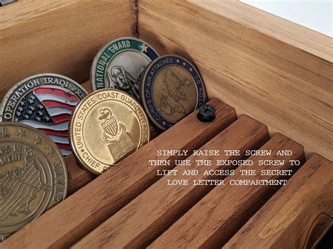 Plain Military Challenge Coin Display Case - Relic Wood