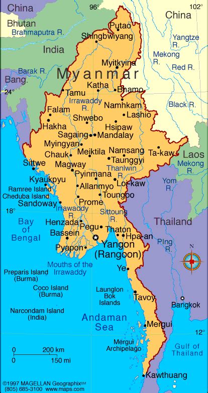 Map of Myanmar