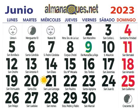 calendario 2023 con santoral y lunas | Calendario con santoral ...