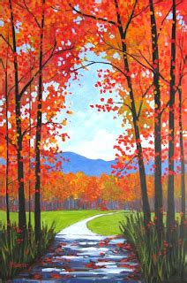 Patty Baker Fine Art Blog - Original Acrylic Paintings: Autumn Path