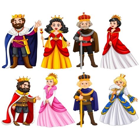 Royal characters collection Vector | Premium Download