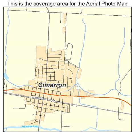 Aerial Photography Map of Cimarron, KS Kansas