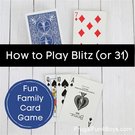 How to Play Blitz (Thirty One) - Frugal Fun For Boys and Girls